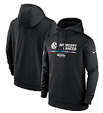Men's Pittsburgh Steelers 2022 Black Crucial Catch Therma Performance Pullover Hoodie,baseball caps,new era cap wholesale,wholesale hats